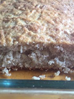 Una foto de Queque/budín de plátano/banana sin huevos ni leche