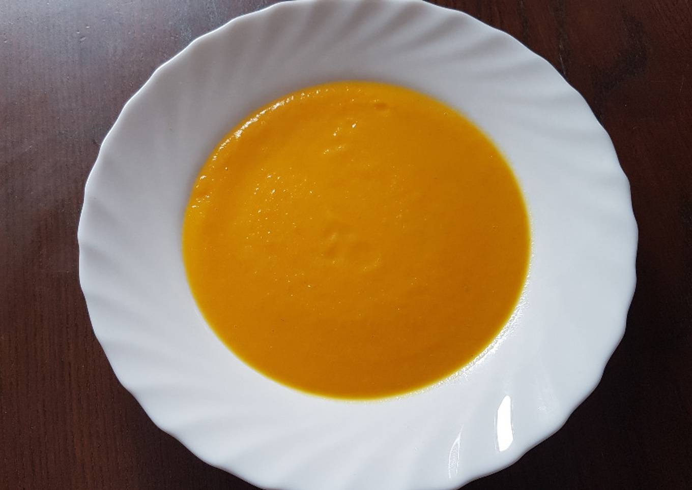 Crema de calabaza con zanahoria. Fácil