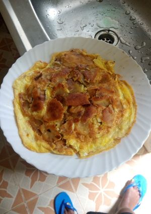 A picture of Chapatti mayai.
