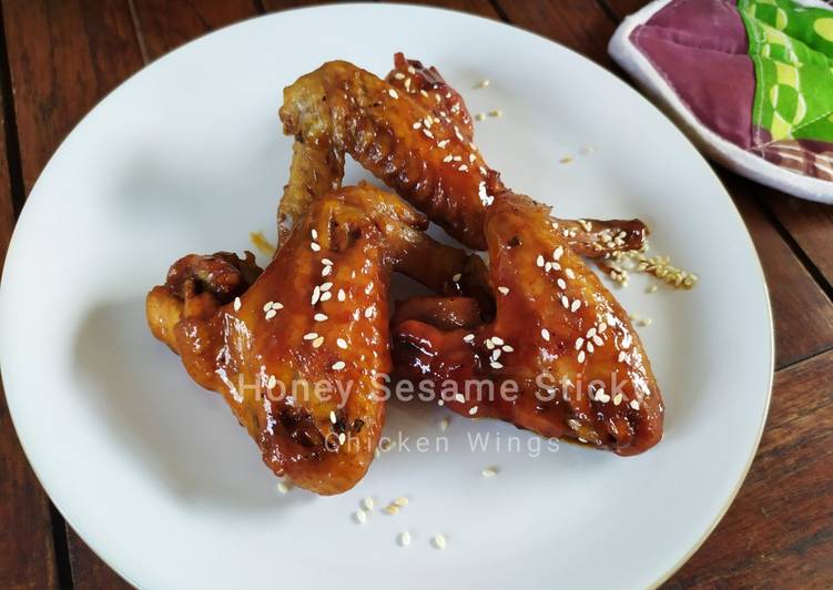 Resep Honey Sesame Sticky Chicken Wings Anti Gagal