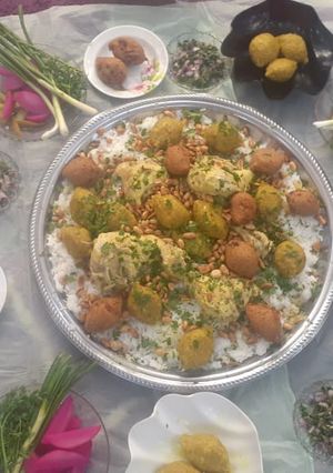 صورة لوصفة المنسف الاردني مع الكباب