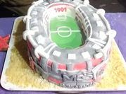 Una foto de torta para fondant