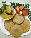 Masala khichdi- Bhakhri with Instant Garlic Chutney