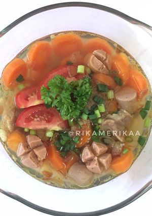 Foto resep Sop daging + sosis