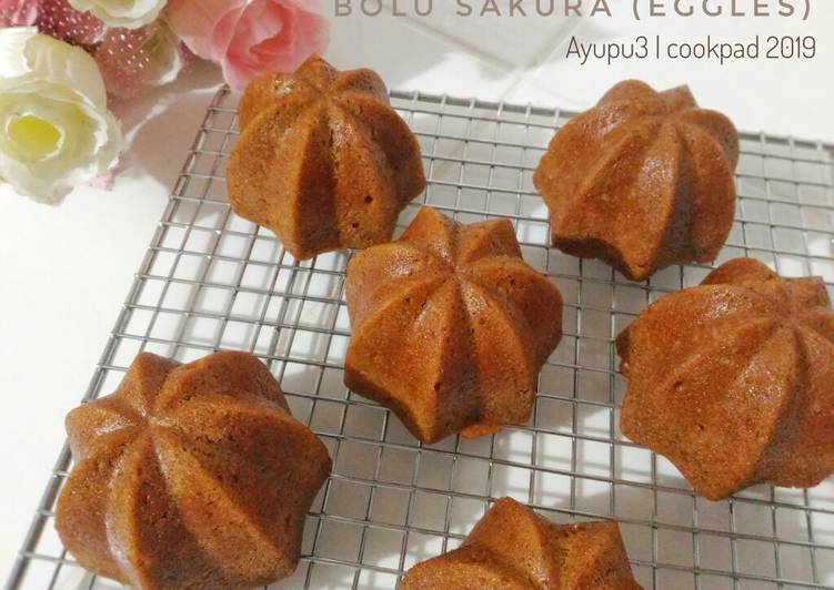 Bolu sakura (no telur, no mixer, no oven)