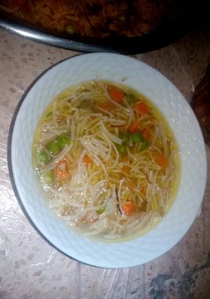 صورة لوصفة شوربة شعيريه وخضار