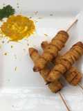Spiral Baby corn skewers