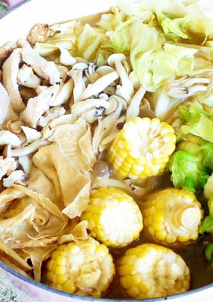 麻油松阪豬鍋 的食譜成品照片