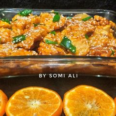 A picture of Orange chicken.