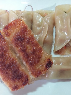 A picture of Potstickers? (Using Dumpling Wrappers).