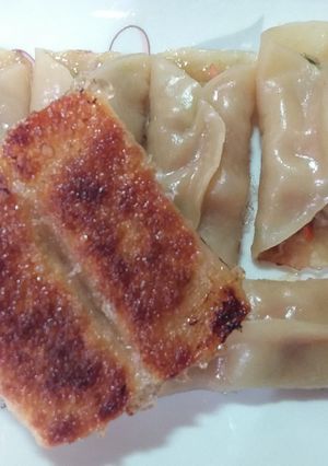 A picture of Potstickers? (Using Dumpling Wrappers).