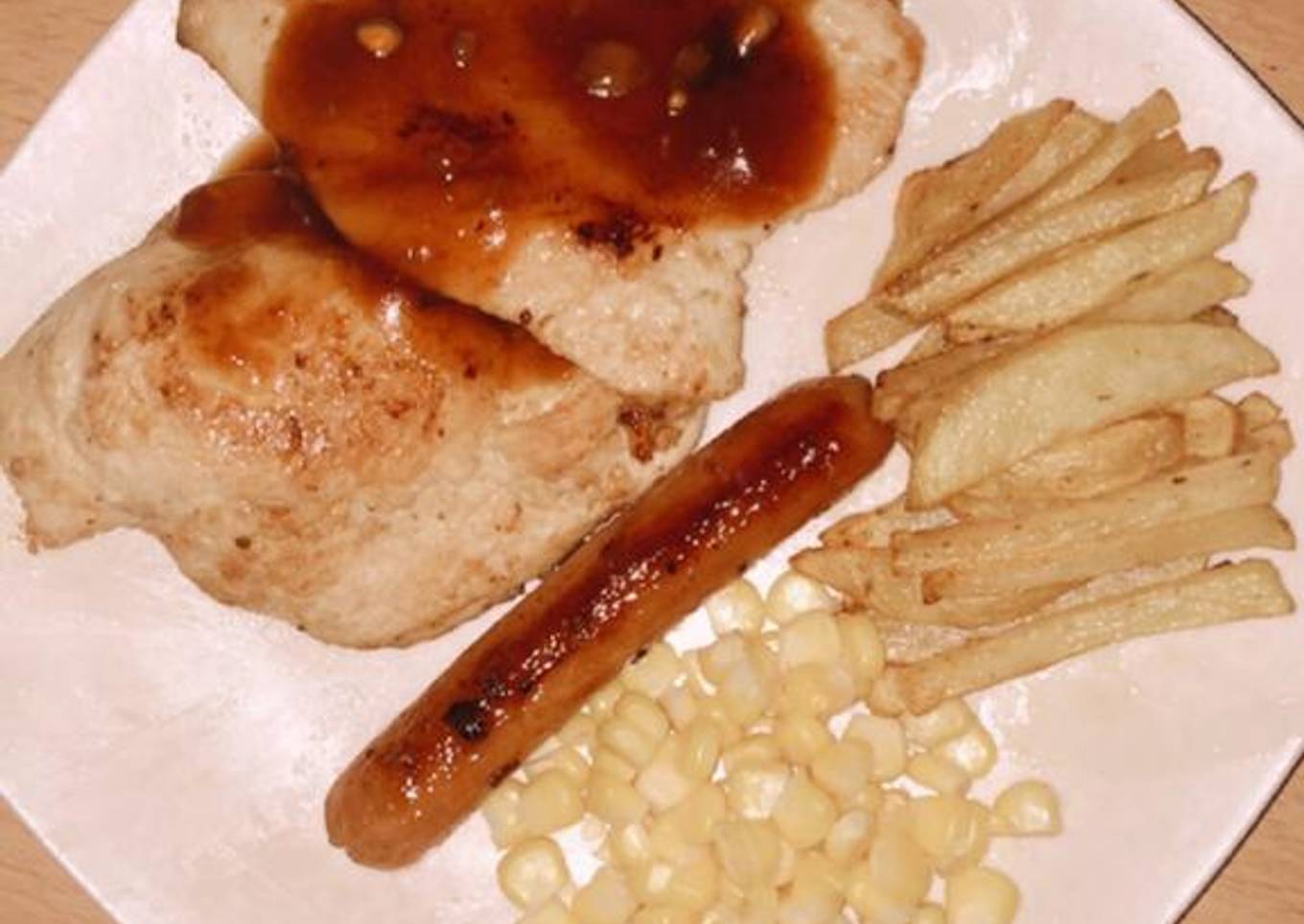 Chicken steak w/ teriyaki sauce