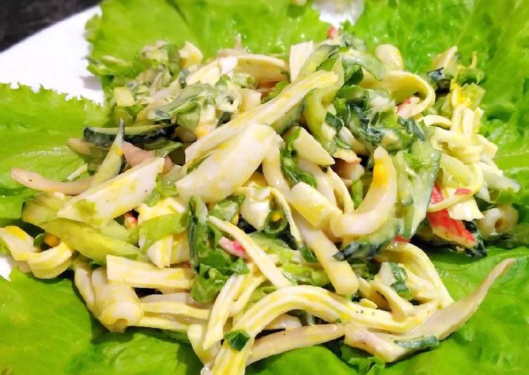 Салат с морепродуктами 🌼