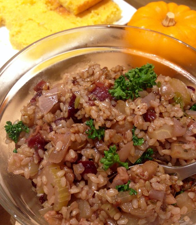 Apple Walnut Brown Rice Stuffing / Dressing Recipe by Felice - Cookpad