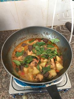 รูปของ แกงเผ็ดไก่ใส่ฟัก