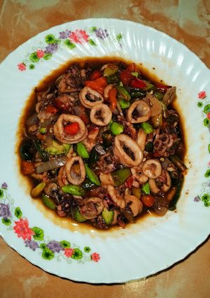 Foto resep Tumis cumi pete