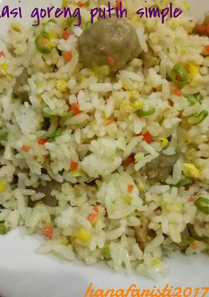Foto resep Nasi goreng putih simple