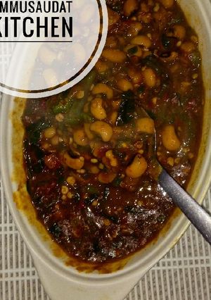 A picture of Okro+ moringa soup.
