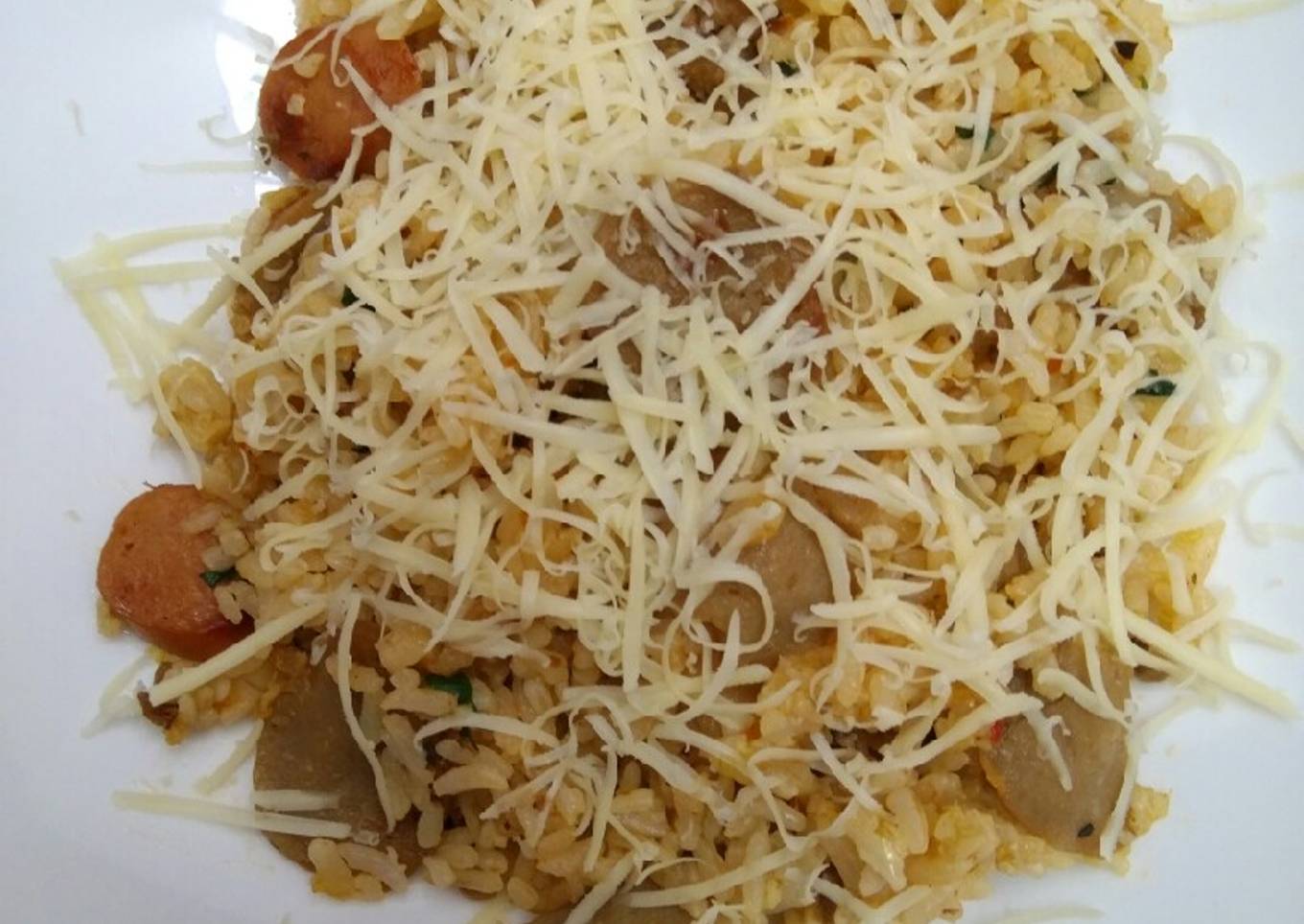 Nasi goreng keju bolognese