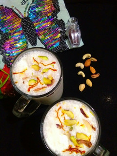 A picture of Punjabi Saffron Lassi.