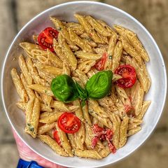 A picture of Baked feta pasta.