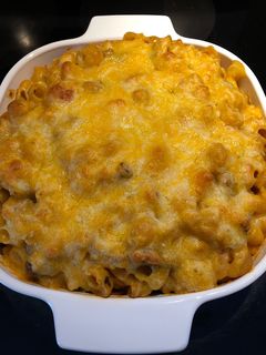 A picture of Spicy Cheesy Beef Pasta.