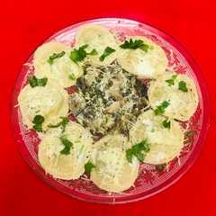 Une photo de Raviolis à la crème de champignons