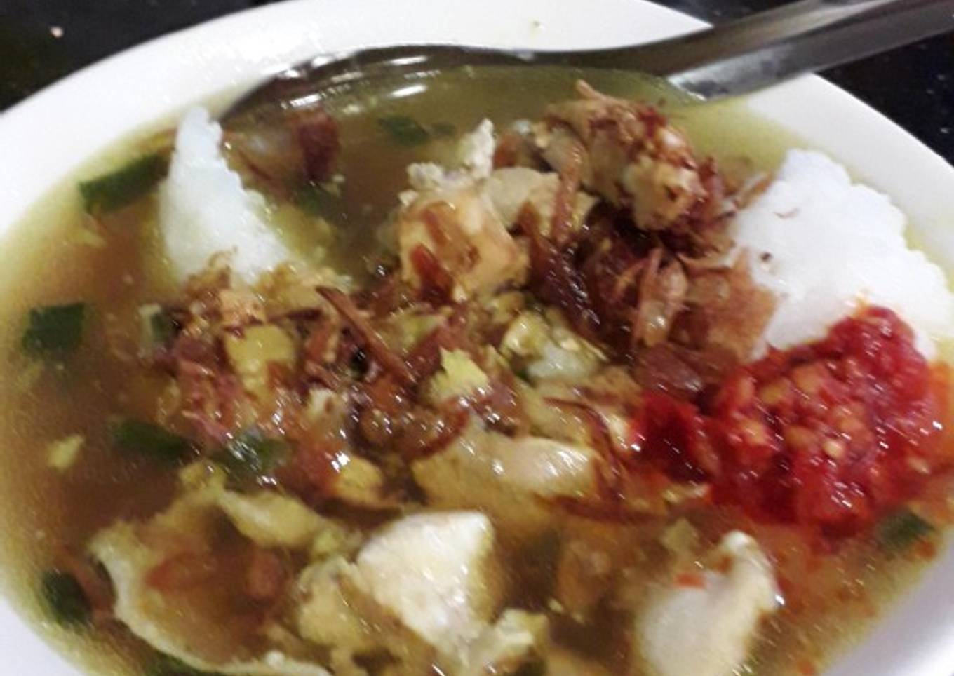 Soto ayam bening+lontong