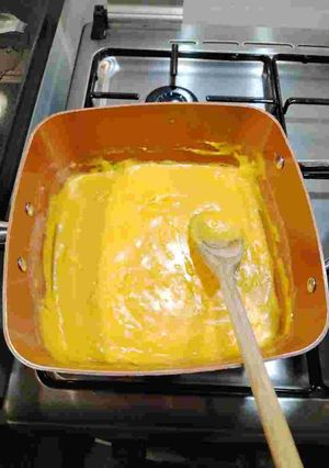 Una foto de Salsa de queso cheddar