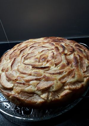 Una foto de Torta de manzana y yogur