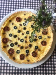 Una foto de Quiche mediterránea : puerro y aceite de oliva