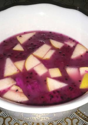 Foto resep Es Buah Naga Apel