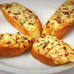Garlic cheese toast A picture of Garlic cheese toast.