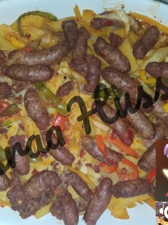 صورة لوصفة طاجن مكرونة بالسجق