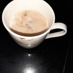 A picture of Creamy frothy coffee.