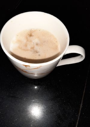 A picture of Creamy frothy coffee.