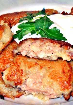 Фото Аппетитные, сочные драники с мясом!.