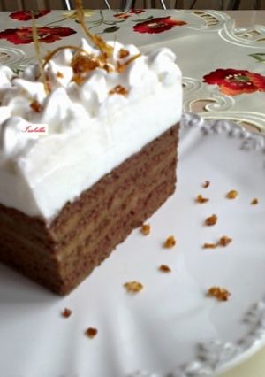 Karamellás szelet marcipánnal recept fotója