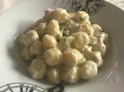 Una foto de ñoquis roquefort