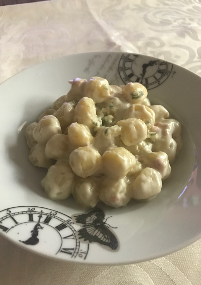Una foto de Gnocchis al roquefort