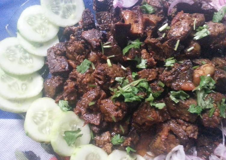 Recipe: Tasty Spicy mutton kaleji
