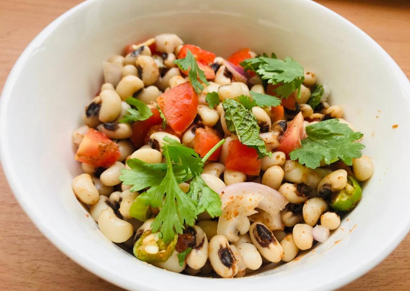 Chatpati Black Eyed Peas (Lobia) Chaat