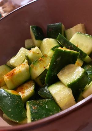 Una foto de Ensalada de pepino estilo china