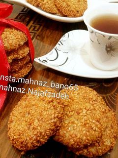 عکسی از دستور کلوچه کنجدی ترکیه