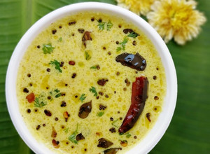 A picture of Moru Curry/Pullisery/Spiced Buttermilk (Kerala Special).