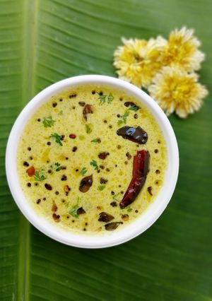 A picture of Moru Curry/Pullisery/Spiced Buttermilk (Kerala Special).
