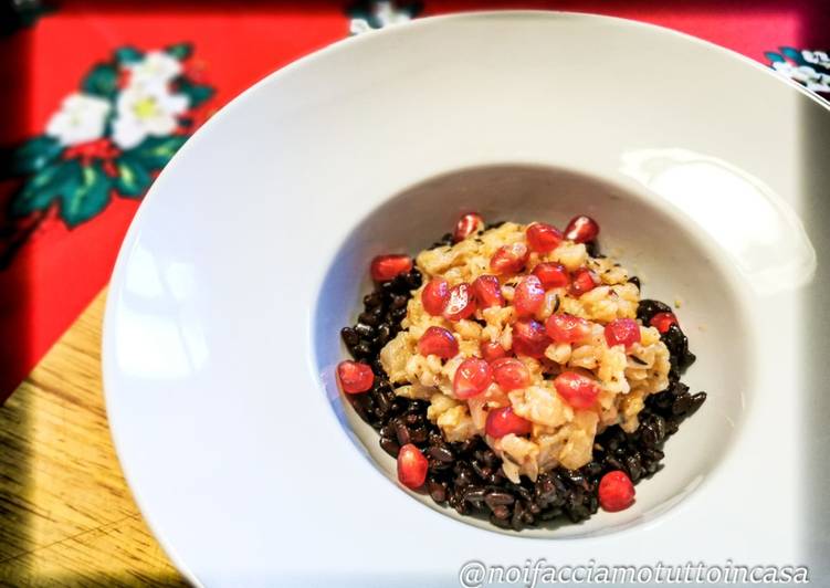 Simple Way to Prepare Fatto in casa Tartare di Cernia con Melograno su Riso Venere