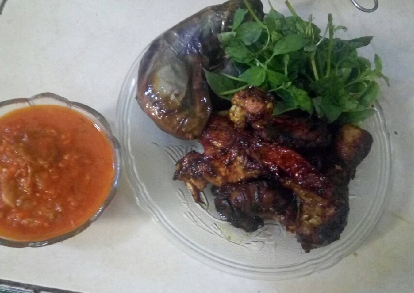 Ayam panggang kecap & sambal goreng