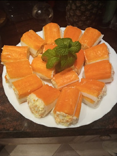 Una foto de Rollitos de cangrejo
