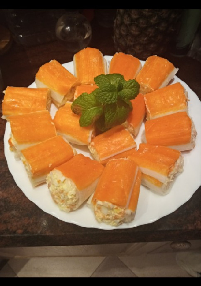 Una foto de Rollitos de cangrejo